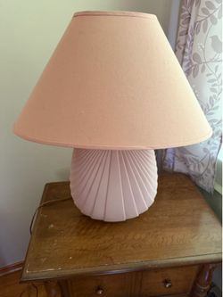 Retro style pink lamp with shade