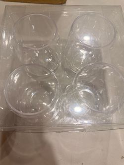 Set of 4 Clear Glasses