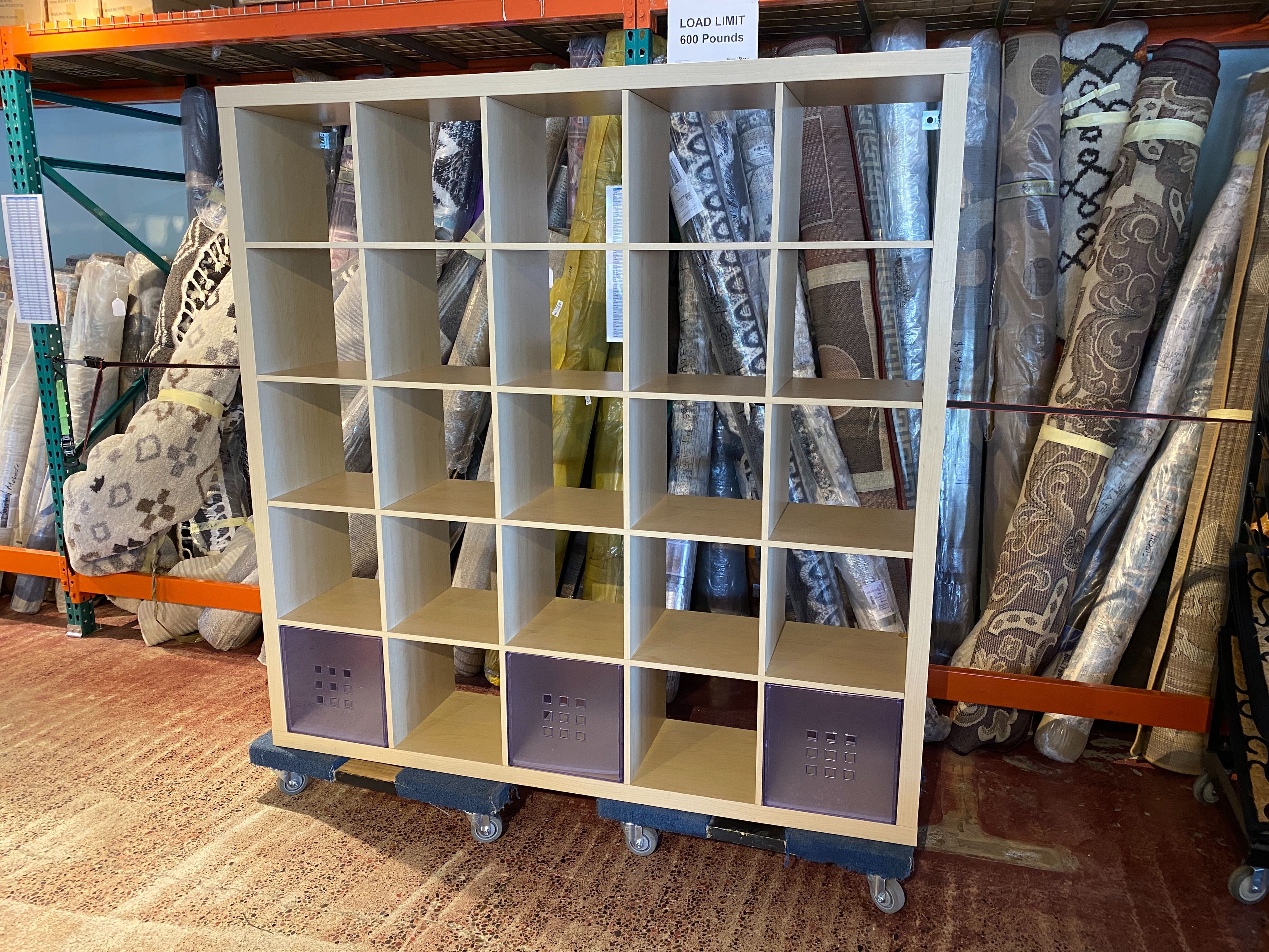 Large Cubby Shelf with Three Bins