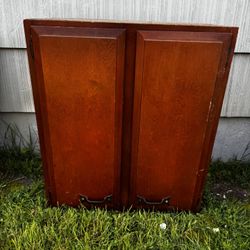 Wood Storage Cabinet with Doors