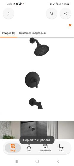 KOHLER
Capilano Single-Handle 3-Spray Tub and Shower Faucet in Matte Black (Valve Included