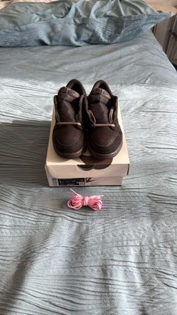 TRAVIS SCOTT X JORDAN 1 LOW OG PS 'VELVET BROWN PS Size 1y Kids 