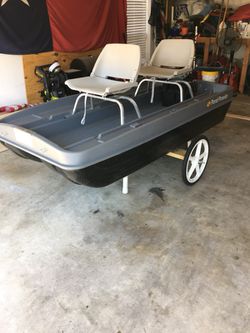 8 Foot Bass Pro Shop Two Person Pond Prowler with Trolling Motor and  Homemade Stand for Sale in Argyle, TX - OfferUp