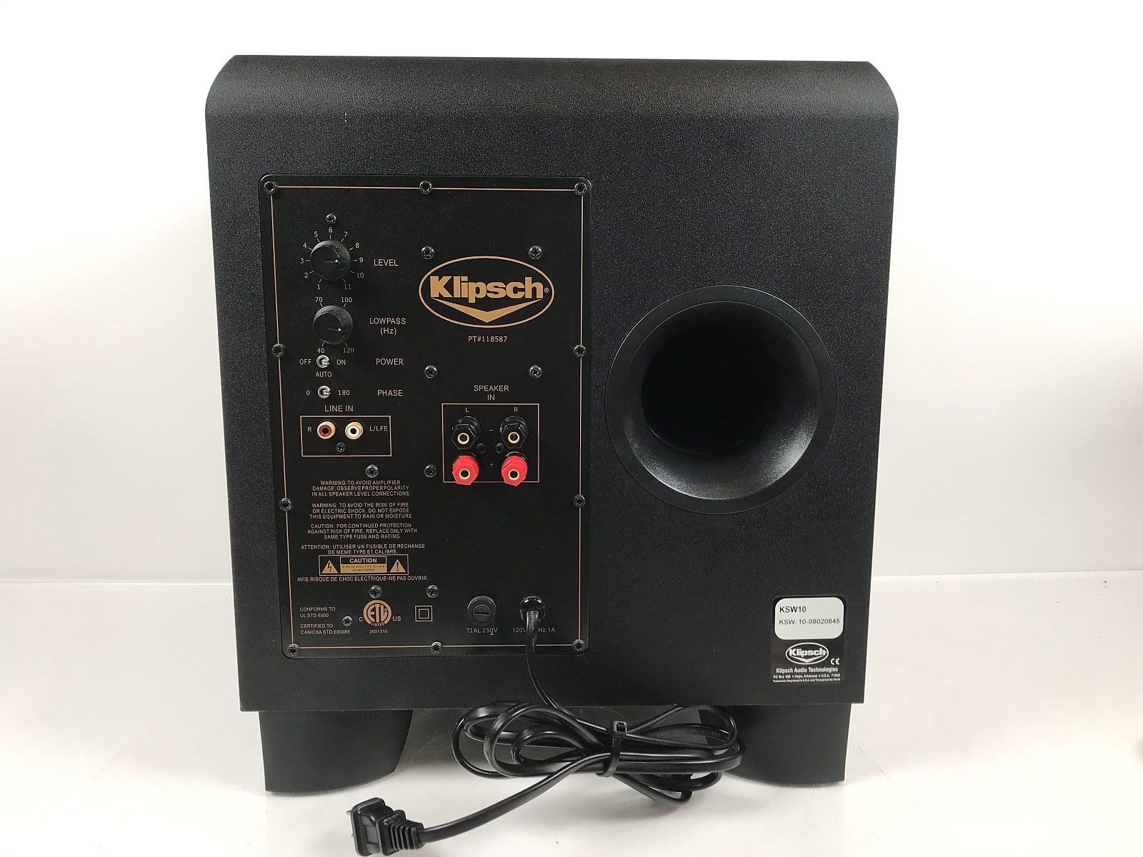 KSW-10 subwoofer-powered subwoofer 