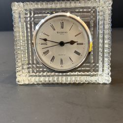 WATERFORD Crystal METROPOLITAN Desk Clock Large 2.6" Face Made in Ireland 2.2lbs
