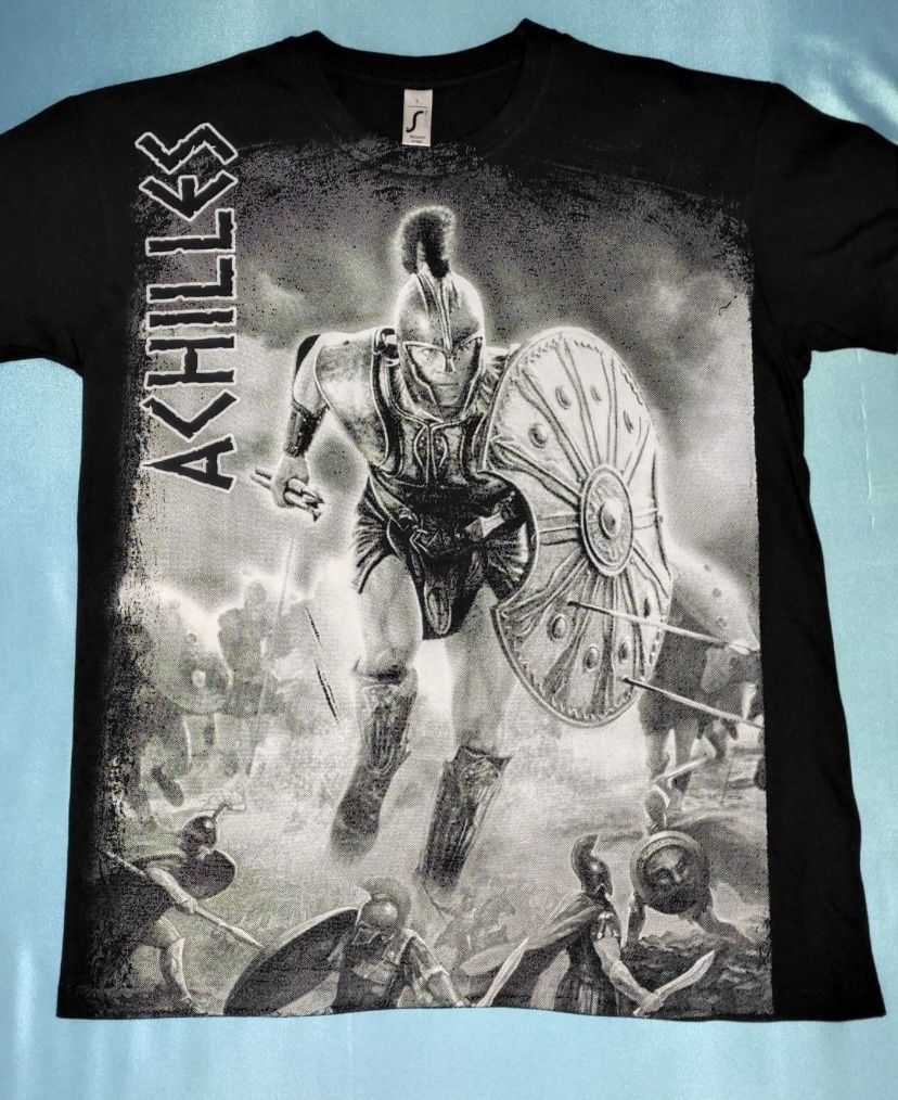 Unisex Made In Greece Greek Achilles Size Large T-Shirt Imported From Greece