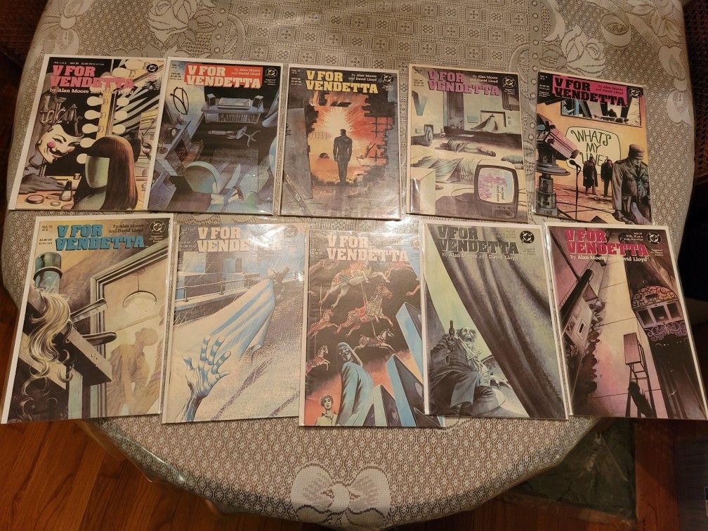 DC COMICS V FOR VENDETTA #1-10 COMPLETE SET KEY ISSUES HBO MAX TV SERIES SHOW ALAN MOORE