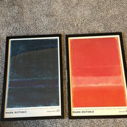 2  living room paintings with frames