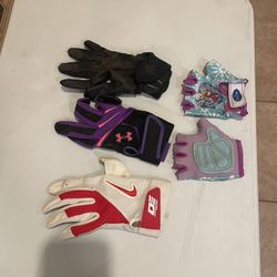 Baseball And Bike Gloves Lot