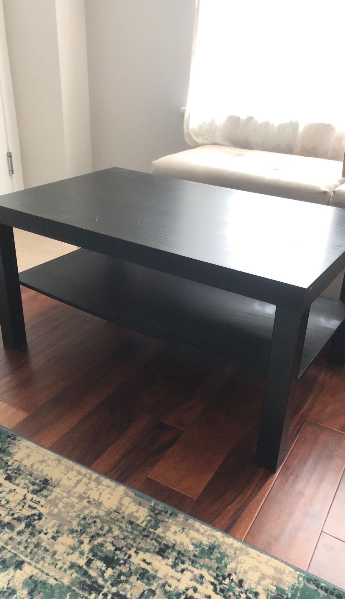 IKEA dark wood coffee table