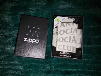 Anti social social club zippo lighter glow in the dark