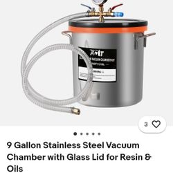 Resin stainless steel vaccum chamber with glass lid for resin and oils