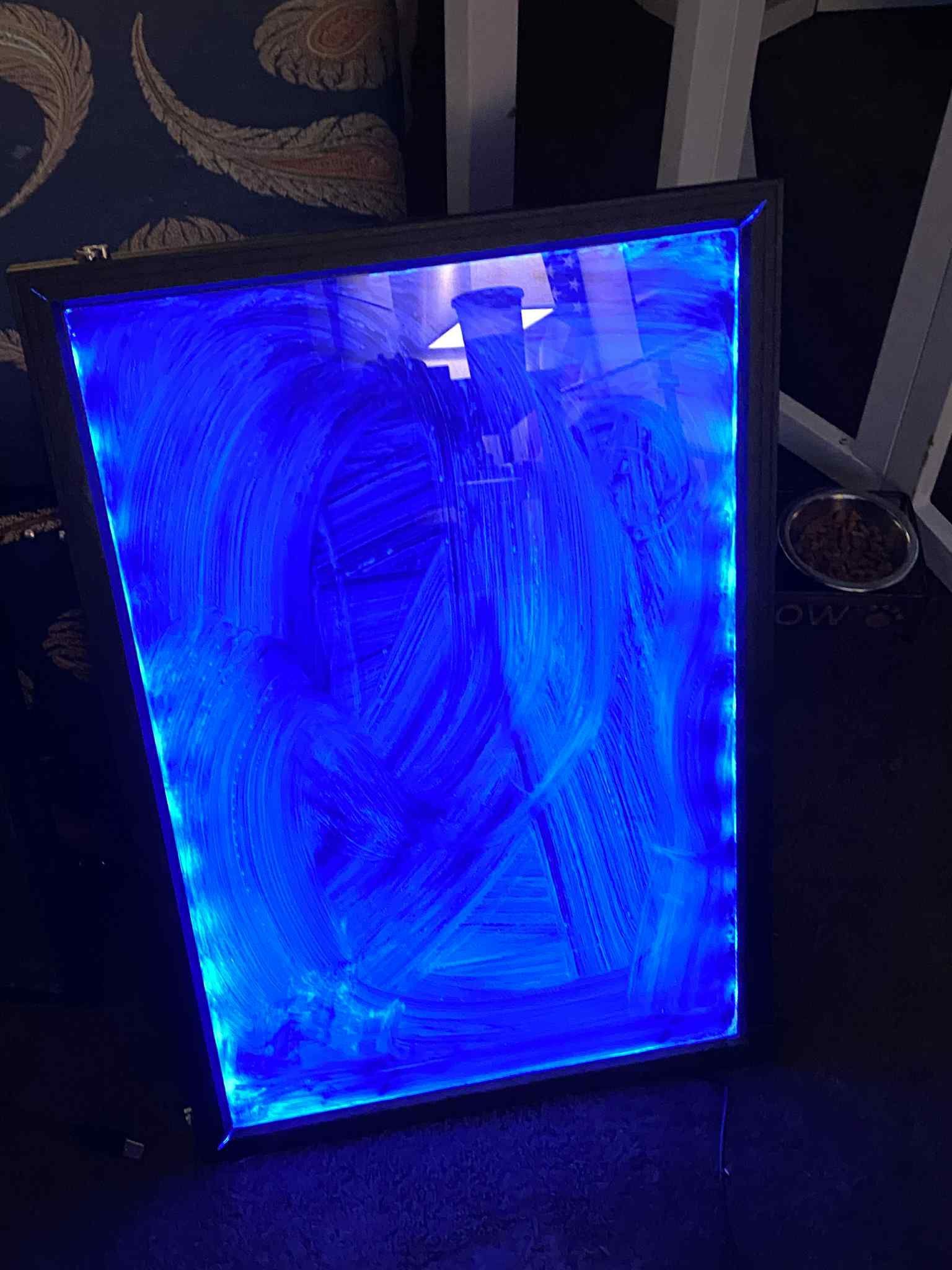 2 Light up Write On Glass Signs