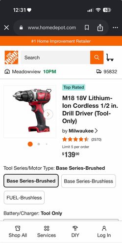 Milwaukee Cordless Drill