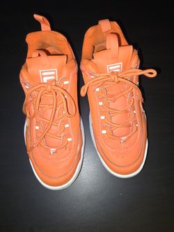 Worn 3 Times Size 8.5 Fila Women's Orange And White Gym Shoes