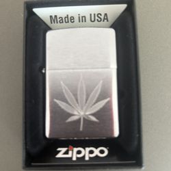 Zippo Lighter Marijuana Weed Leaf Design