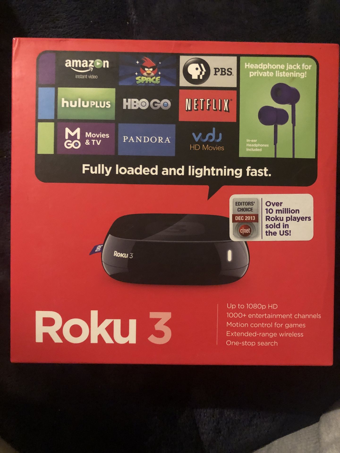 Roku 3 Streaming Player with head phone jack