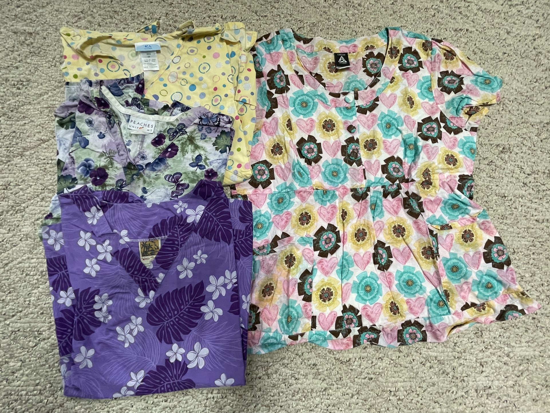 Scrub Tops 2xl