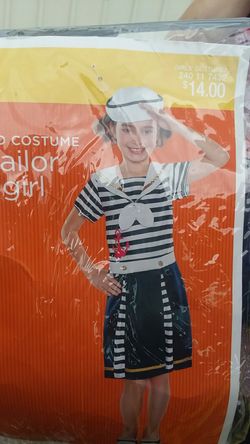 Child costume sailor girl size small 4 to 6 year old