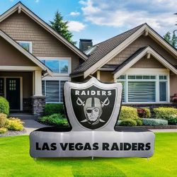 Logo Brands Las Vegas Raiders Pre-Lit 7’x10’ Team Inflatable $49.99