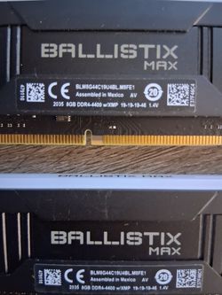 Ballistic Max DDR4 RAM 16GB (8GBx2) 4400MHz