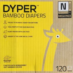 🌿 Dyper 120c Newborn Bamboo Diapers 👶 🍼
