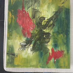 Vintage Abstract Expressionist Painting 