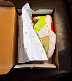 Youth JORDAN ONE TAKE 5 (GS) MHITE/RAGE GREEN-GHOST GREEN Size 5.5Y, 6.5Y