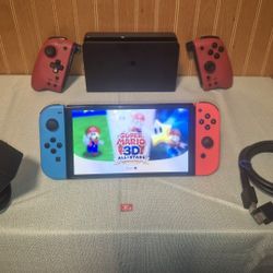 Nintendo Switch OLED, O.G. Nintento Dock, O.G. Nintendo AC Adapter, O.G. HDMI, 128GB SD Card, Super Mario 3D All-Stars Game, Hori Splitpad Joycons