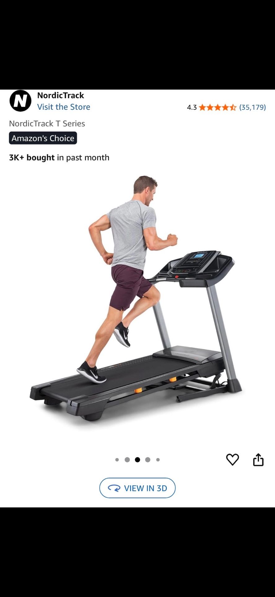 NordicTrack Treadmill T Series 6.5S $450