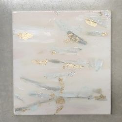 Pink And Gold Abstract Canvas Wall Art