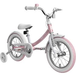 Kid’s Bike for Boys and Girls, 14 inch with Training Wheels, Pink