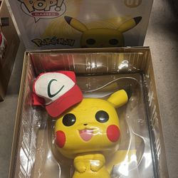 Giant Pokémon Pikachu Funko Pop With Signed Hat