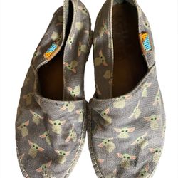 Ubuntu Star Wars The Child Grogu Mandalorian SlipOn Espadrilles  Women’s Size8.5