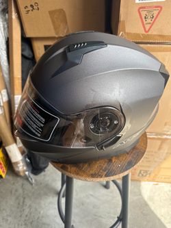Motorcycle Street Helmet Modular XXL Black DOT Certified