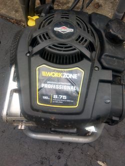 Work zone pressure washer with new pump pick up only