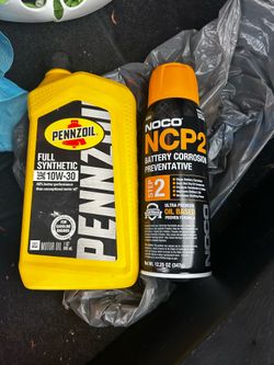 Never used car oil and batter corrosion preventative