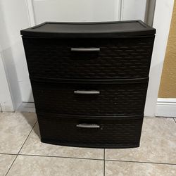 Plastic Sterilite 3 Drawer Wide Weave, Organizer…24” H By 22” W By 15” D…Color Espresso…$30