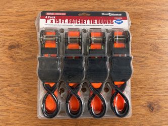 Title: Brand-New Haul-Master Ratchet Tie-Downs – 4 Pack