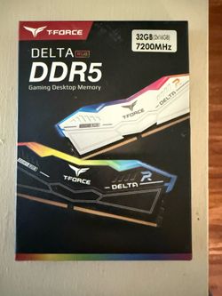 T-Force Delta RGB DDR5 Ram 32GB Kit (2x16GB) White