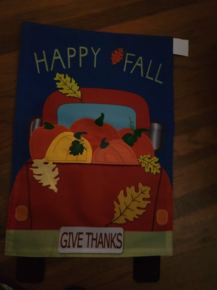 Happy Fall Garden Flag Thick