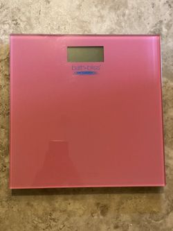 Pink Bath Bliss Digital Glass Bathroom Scale - Accurate & Slim Design