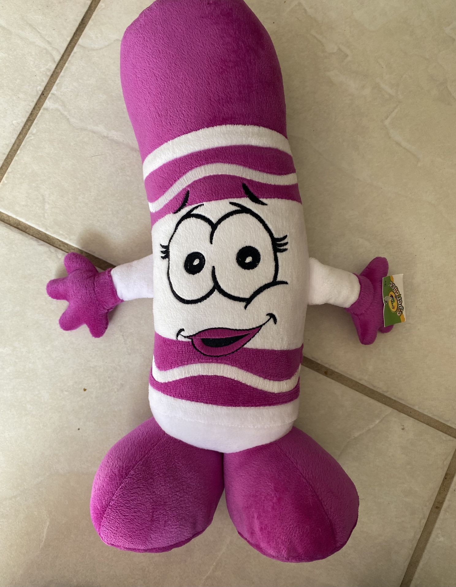 Crayola SOFT GRAPE JAM PURPLE MARKER CHARACTER 13" Plush Stuffed Animal Toy New