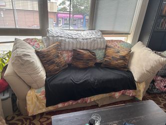 Couch & Loveseat with Damage