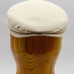 New Newsboy Cap Cotton Mens Flat Hat   Cabbie Golf size  XL extra Large beige