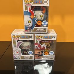 One Piece Funko Pops Yamato / Carrot / Gol D. Roger