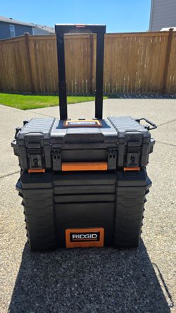 RIDGID Pro Gear Modular Rolling Tool Box Combo