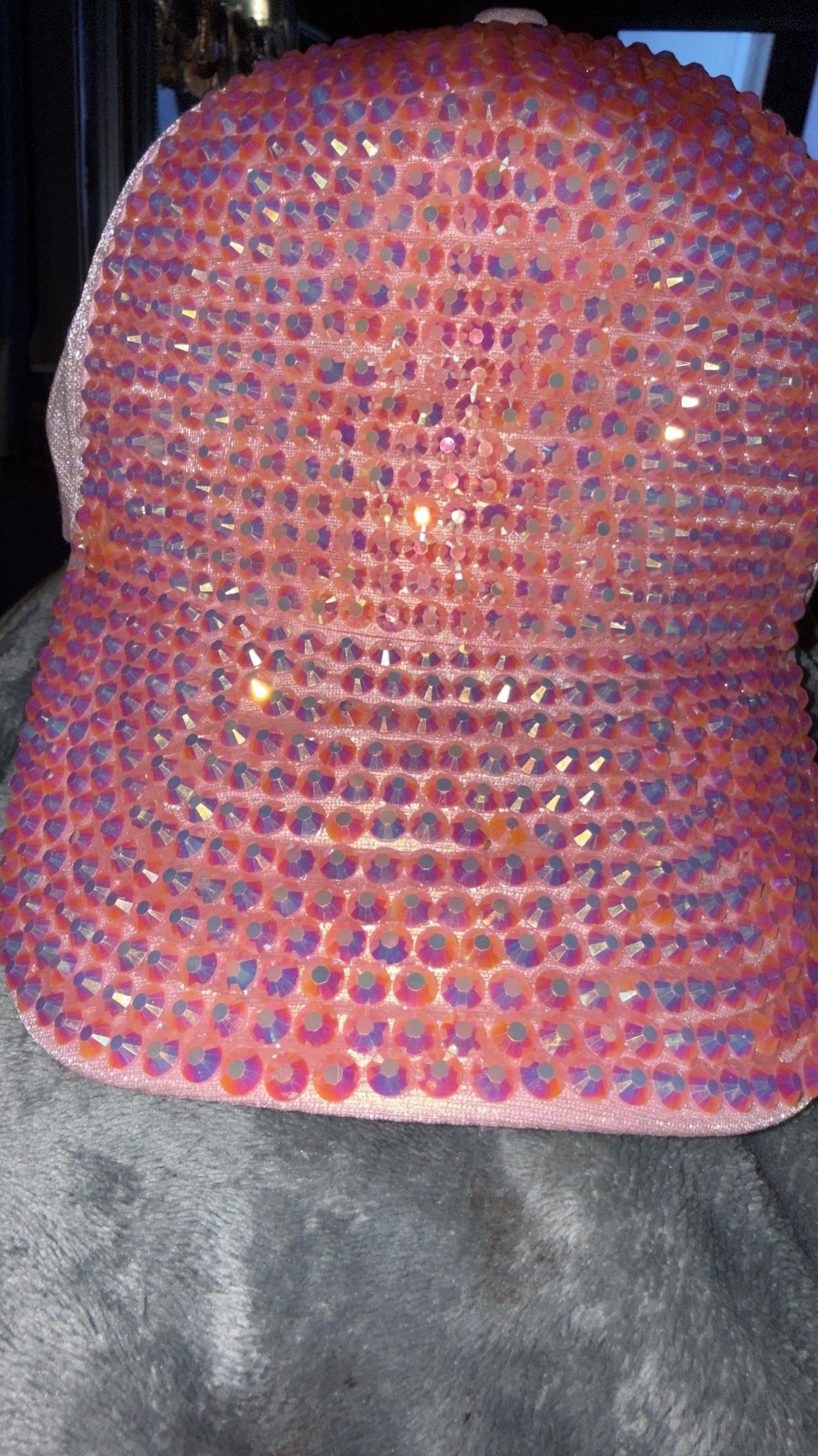 Pink Fashion Nova Hat W/ Rhinestones 