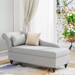 Lounge Indoor with Storage Fabric Chaise Lounges Chair Sleeper Lounge Sofa Recliner Chair for Bedroom Office Living Room & Small Apartment SEAT Size 4