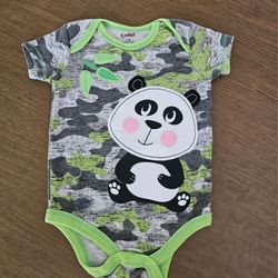 Funstuff Baby Boys Girls Short Sleeve Bodysuit Panda Theme 12m